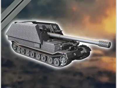 Waffentrager Grille 19 210mm on Tiger VK 4501 P Porsche - German 3D print model