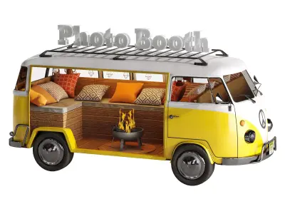 Realistic model of Photo Booth set 2 3D model