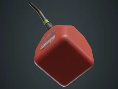 Fuel Can 5B Low-poly 3D model