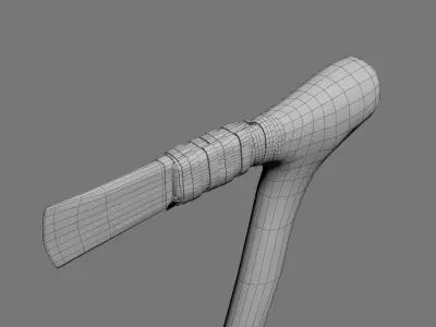 Bronze age flat axe Low-poly 3D model