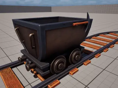 Stylized Mine Props Pack Low-poly 3D model