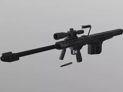 M82A2 Barret  Low-poly 3D model