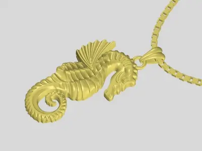 Sea Horse Pendant Design 3D print model