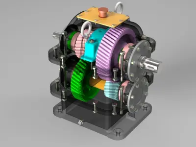 Reductor two-stage 3D model