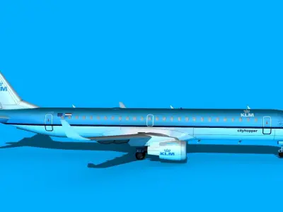 Embraer Emb-190 KLM City hopper 2 3D model