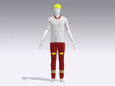 Worker Cloth Low-poly 3D model purchase