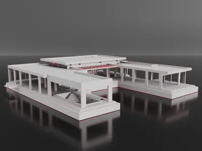 Cottage Low-poly 3D model