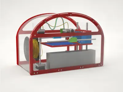 3D Printer-Printeer scorpion machine Free 3D model