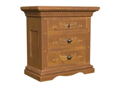 Luna bedside table Low-poly 3D model