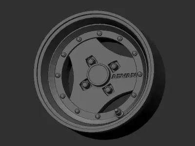 Advan Racing A3A Wheels Rims 3D Print Ready Model 3D print model 3D print model
