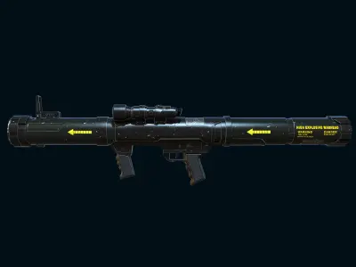 Mk153 SWAM Anti-Tank Rocket Launcher Gaming Model Low-poly 3D model