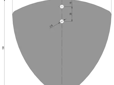 WG 7069 - Concealed fauld plate - DXF Low-poly 3D model