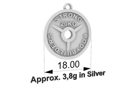 Weight Plate Pendant - Pingente Anilha 3D print model