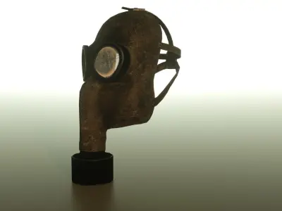 Gas mask Low-poly 3D model buy