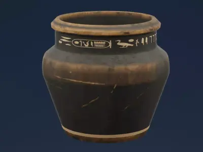Ancient Egyptian Pot Low-poly 3D model