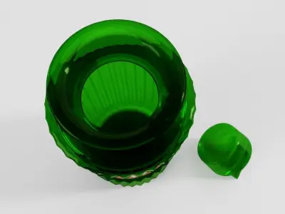 Antique Victorian Apothecary Bottle 01 3D model