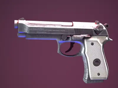 Beretta 92fs Low-poly 3D model purchase