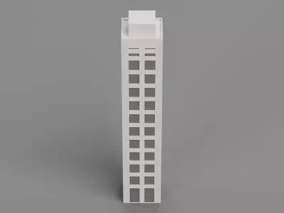 Paper Skyscraper V7 Low-poly 3D model