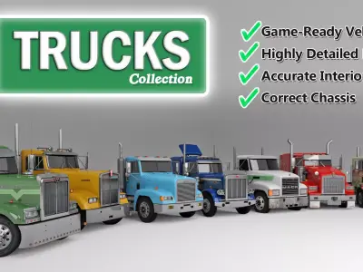 Semi Trucks Collection 3D Model Pack