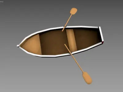 stylized Lowpoly Boat  Low-poly 3D model