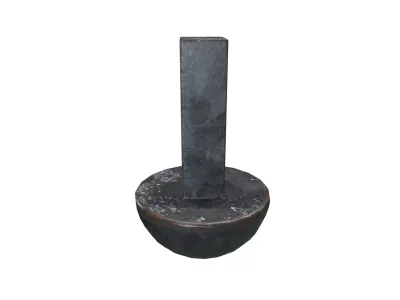 Medieval Hardie Hole Tool 03 Low-poly 3D model