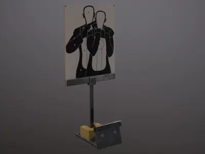 Falling Target Low-poly 3D model