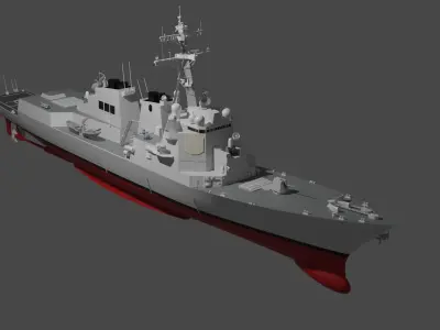 uss-arleigh burke Flight IIA 3D model