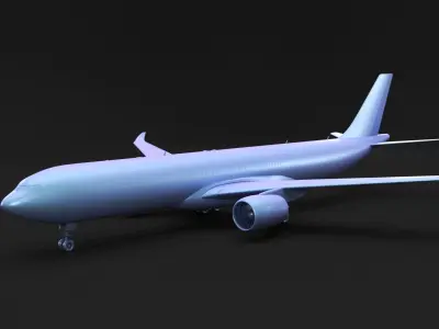 Large passenger aircraft 3D model