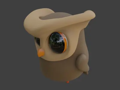 Cartoon Owl 3D model purchase