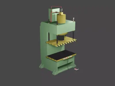 Hydraulic press stamping machine for forming metal sheet 3D model