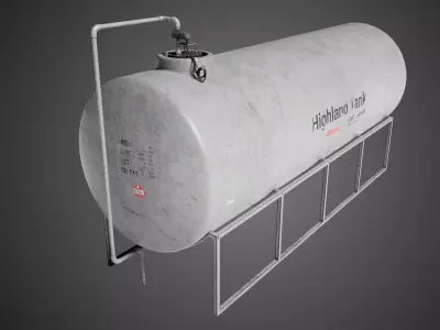 Storage Tank Industrial Prop Low-poly 3D model