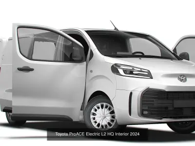 Toyota ProACE Electric Van HQ Interior 2025 3D Model Pack