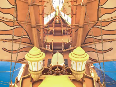 Ship of Numenor - The Rings Of Power Low-poly 3D model