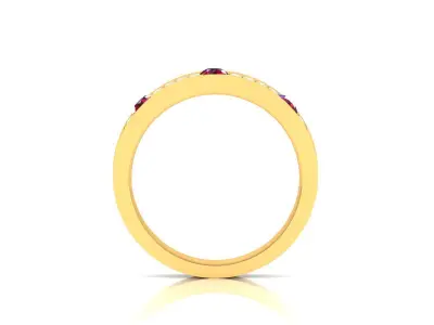 Band 3dm Render Details gold ring with ruby stones and diamonds 3D print model purchase