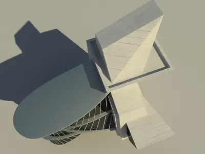 Modern gym 3D model