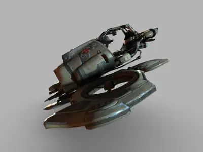 Science fiction aircraft unknown future fighter aircraft 3D model