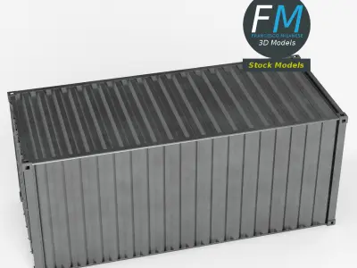 Closed shipping container 3D model