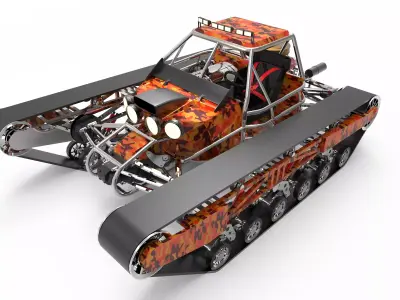 Snow Vehicle  Low-poly 3D model