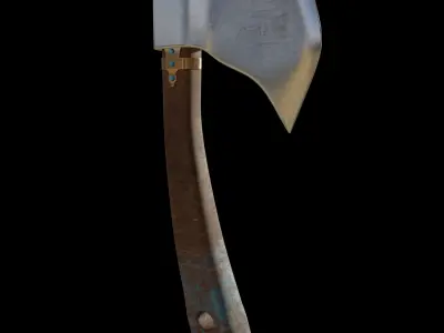 Painted Axe 3D model