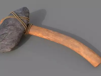 ancient ax Low-poly 3D model
