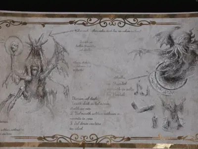 Parchment Low-poly 3D model