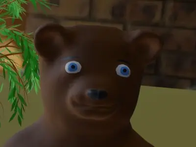 Cartoon bear cute bear animated and rigged fun bear for kids Free 3D model