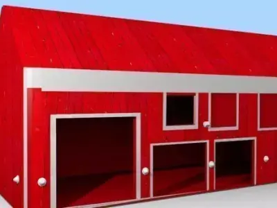 Firestation barn Free 3D model