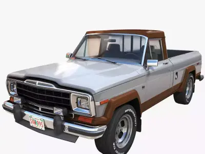 80s American pickup trucks 3D Model Pack