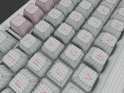 Keyboard 3D model get