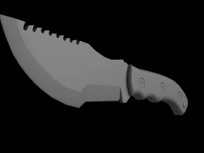 Tracker knife Low Poly PBR Low-poly 3D model