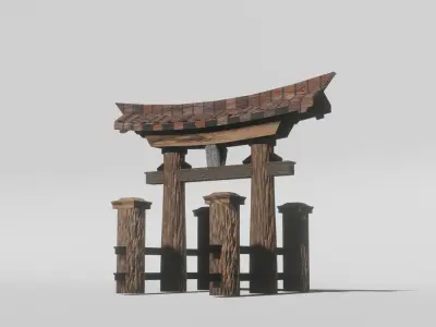 Torii Gate 3D model 3