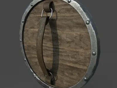 war shield Low-poly 3D model