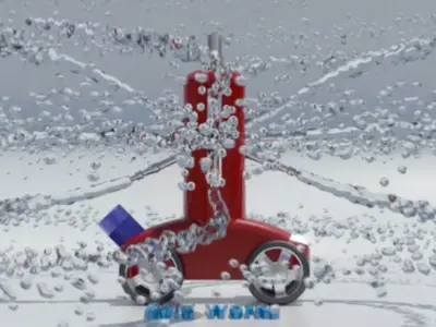 Fire Extinguisher Robot Free 3D model