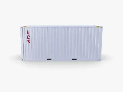 20ft Shipping Container Tex v2 3D model